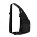 Chest Bag with Multiple Pockets and Adjustable Strap - Black