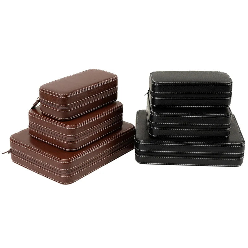 Watch Storage Box Leatherette with Zipper