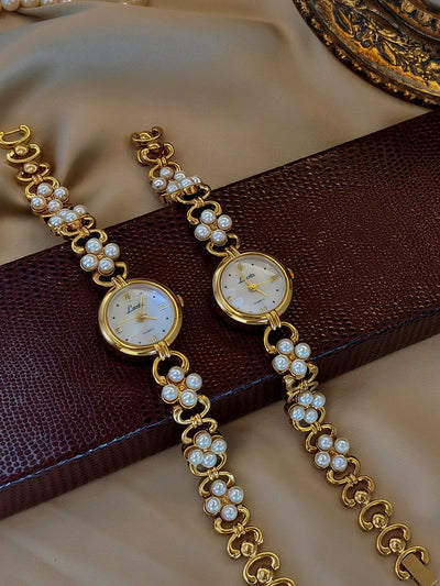 Watch Pearl Chain Bracelet Duo for Day and Evening - WO2MEN