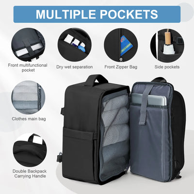 Travel Backpack with Multiple Pockets for Laptop