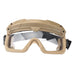 Tactical Goggles with Helmet Mode And Head Mode - Tan Clear Lens