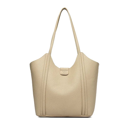 Elegant Top Handle Handbag with Rivet Detail Trim