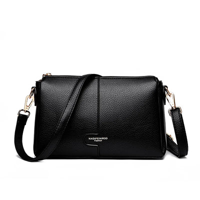 Crossbody Handbag with Flap Detail and Adjustable Strap