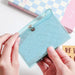 Transparent PVC Card Case Wallet with Chain Clip - Sky Blue