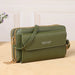 Crossbody Bag with Dual Zippered Compartments Daily - Green