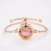 Refined Bracelet Wristwatch With Tiny Dial Charm Detail - Pink