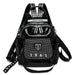 Backpack With Rivet Detailing And 1961 Motif Charm - Black