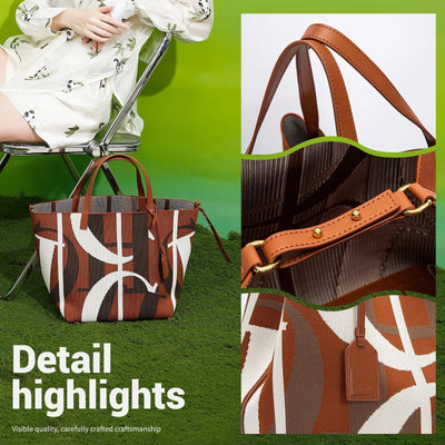 Abstract Joy Tote Large Capacity Handbag for Everyday