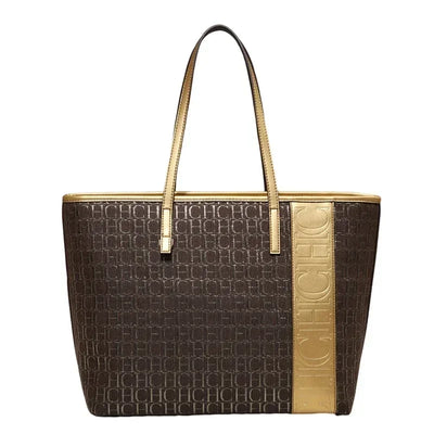 Monogram Pattern Shoulder Tote for Everyday Grace Carry