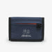 Compact Trifold Card Wallet With Zipper Closure - Dark Blue