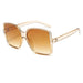 Oversize Square Sunglasses Gradient UV400 Lens - Three