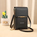 Crossbody Wallet Bag With Card Slots And Organizer - Black