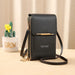 Crossbody Bag PU Leather Wallet Organizer for Everyday Use - Black
