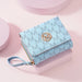Structured Wristlet Wallet With Monogram Silhouette - Blue