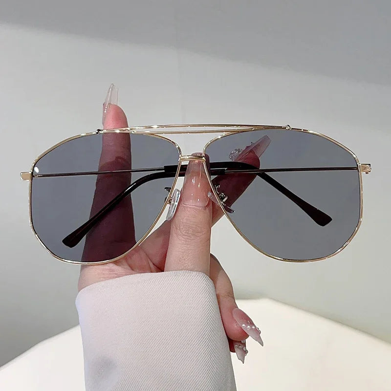 Aviator Sunglasses with Double Bridge Design