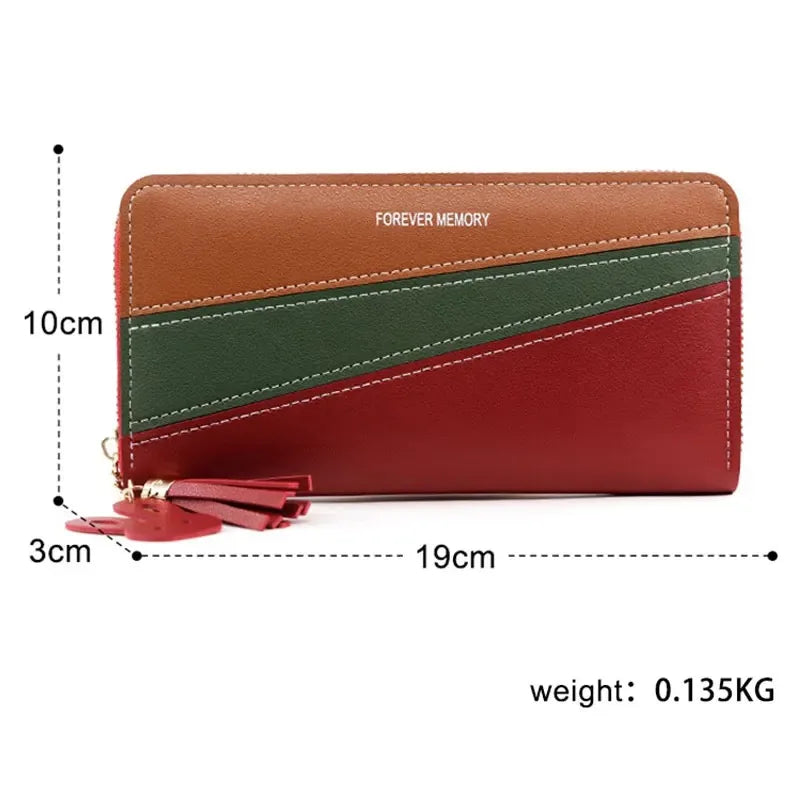 Wallet Colorblock Diagonal Design with Wrist Strap - WO2MEN