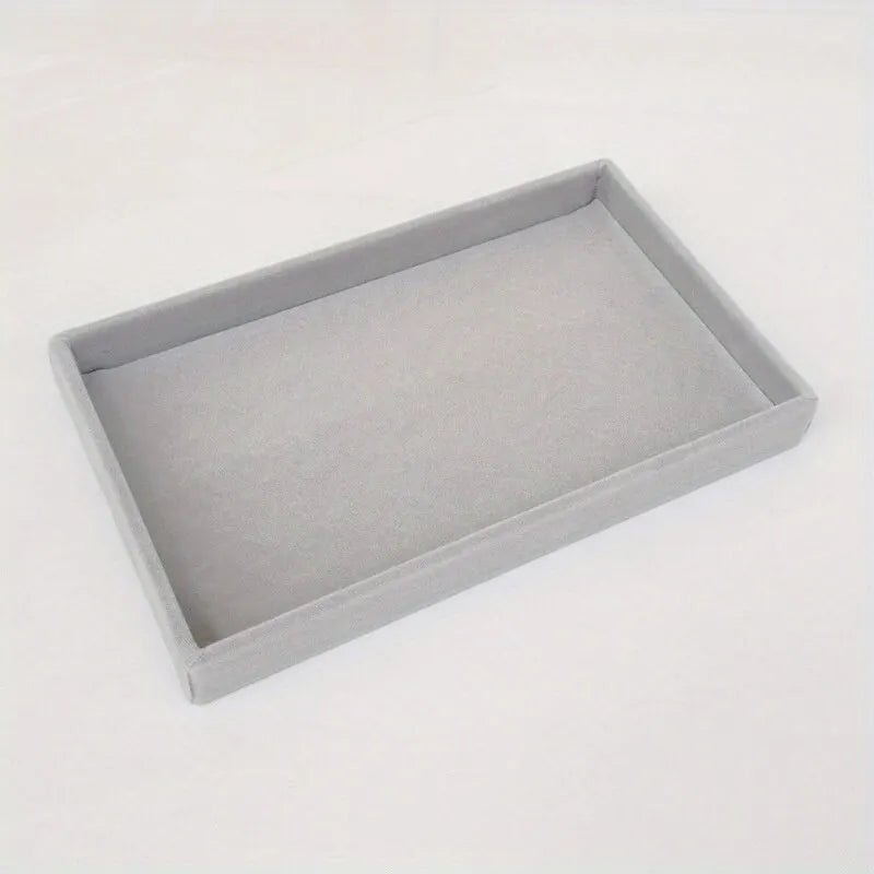 Velvet Jewellery Display Tray with Compartments
