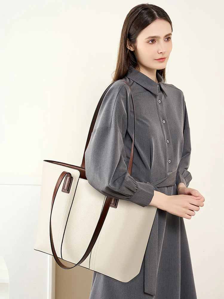 Refined Structured Day Tote for Office and Everyday Use