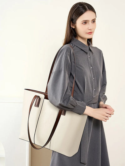 Refined Structured Day Tote for Office and Everyday Use