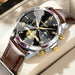 Chronograph Watch for Everyday Precision and Style - Gold Black