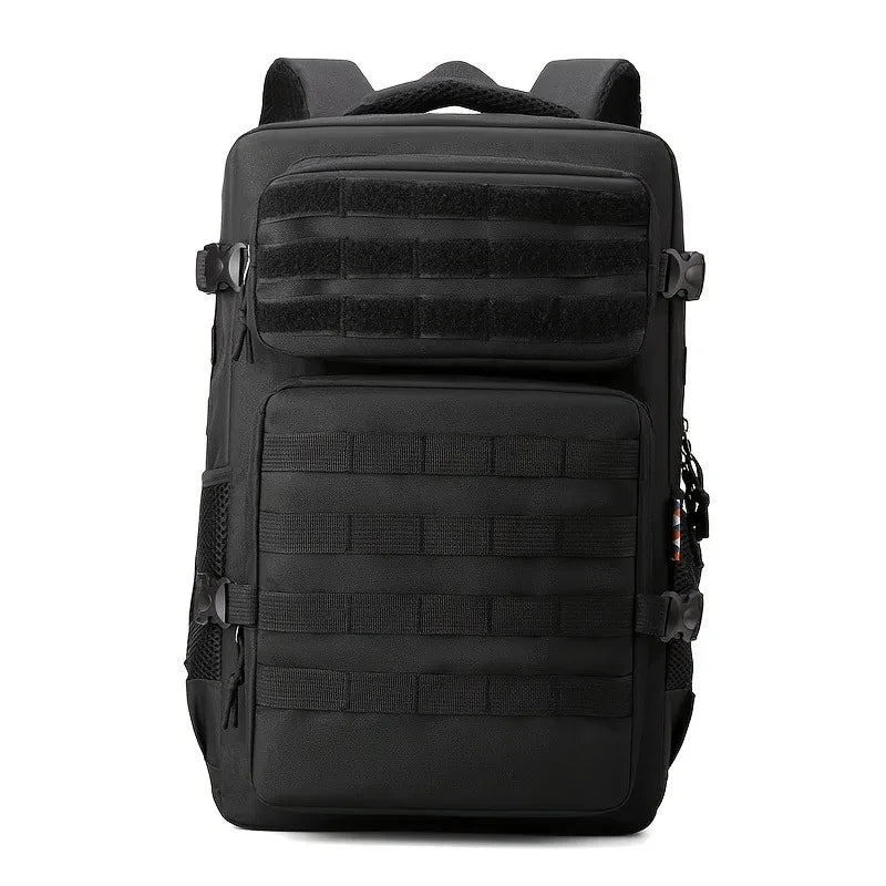 Tactical Camouflage Backpack with Large Capacity - Black