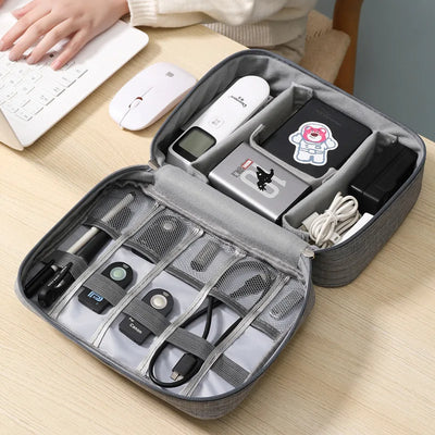 Compact Cable Organizer Bag for Travel On the Go Daily
