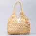Handbag Beaded Woven Shoulder Bag for Everyday Use - Yellow