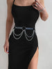 Harness Belt with Chain Drapes Statement Accessory - G