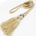 Elegant Braided Rope Tassel Belt for Women Waist - Khaki