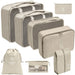 Premium Travel Packing Cube Organizer Set for Luggage - Beige