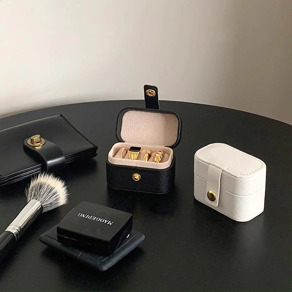 Portable Jewelry Box Organizer for Rings and Earrings