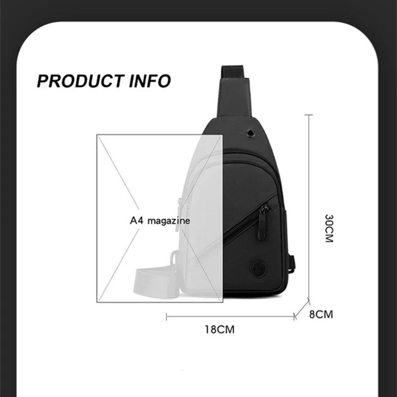 Chest Bag Lightweight Crossbody Bag for Daily Use