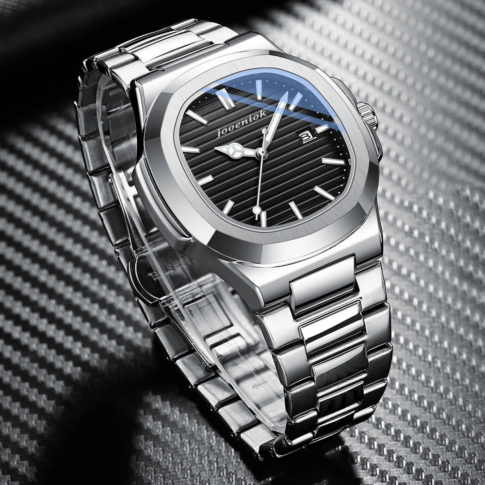 Men Wristwatch with Luminous Dial and Calendar