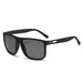 Polarized Sunglasses Square Frame with Mirrored Lenses - Ge