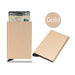 Aviation Metal RFID Card Wallet With Slim Pop Out Pro - Gold