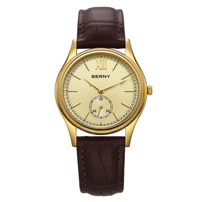 Ultra Thin Classic Dress Watch with Buckle Strap