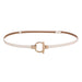Minimalist Belt With Circular Ring Buckle For Everyday - White