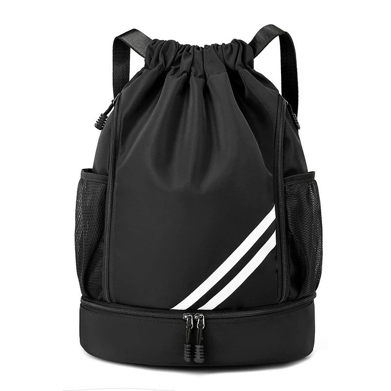 Drawstring Gym Backpack with Side Mesh Pockets