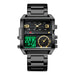 Square LED And Analog Watch with Quartz Movement - H