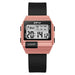 Digital Watch Midsize with Light and Stopwatch - Pink Black