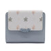Floral Leaf Wallet with Card Holder Clasp Everyday - Blue