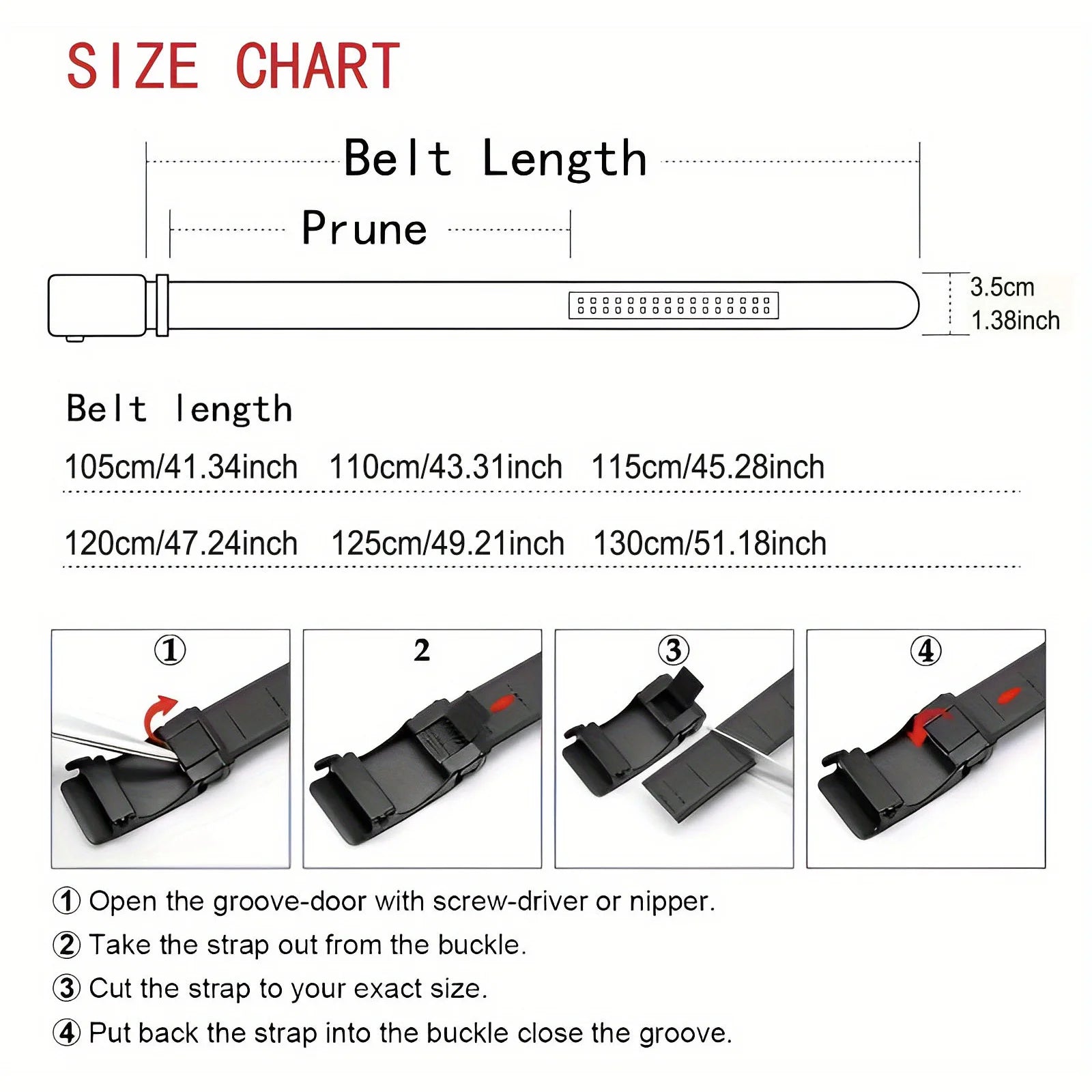 Belt with automatic Buckle Solid Strap High Quality
