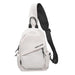 Crossbody Bag Nylon with front pocket everyday carry - White