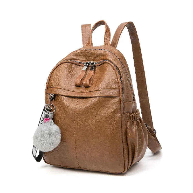 Backpack for Women with Zippered Compartments Softback