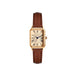 Retro Square Dial Wristwatch With Roman Numerals Grace - Brown