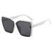 Oversized Square Sunglasses UV400 Protection Retro - White Grey