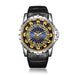 Watch with Intricate Dial Art and Quartz Movement - SV/GD/BL