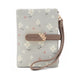 Floral Wallet with Leaf Flower Pattern Zipper - Grey