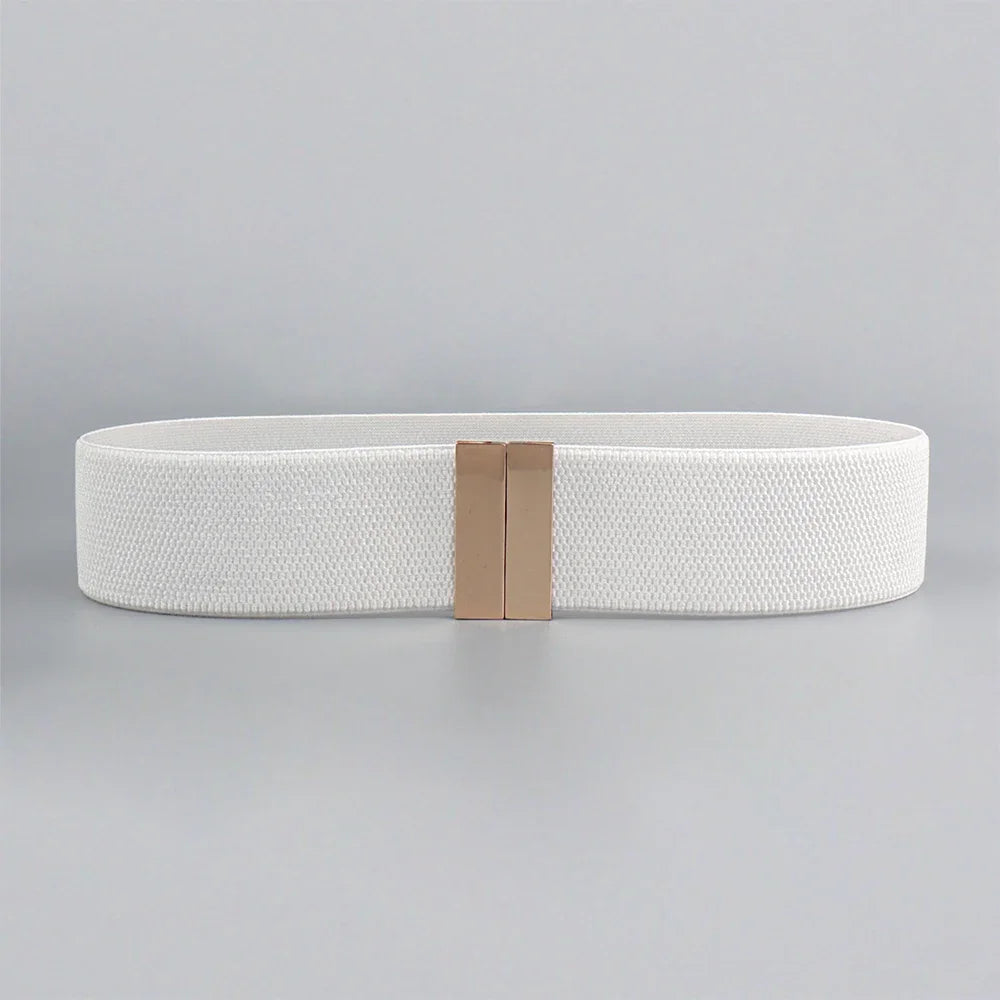 Geometric Pattern Belt with Bar Buckle Accessory