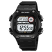 Digital Stopwatch Watch with Dual Time Functionality - Black White